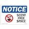 Signmission OSHA Notice, 5" Height, Scent Free Space Sign With Symbol, 7" X 5", Landscape OS-NS-D-57-L-18249 - alternate 1